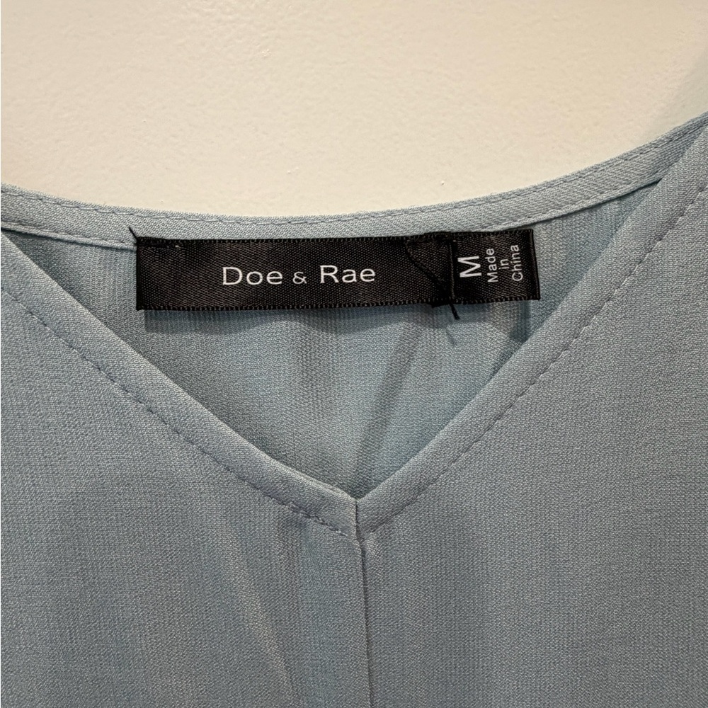 Doe & Rae Soft Blue Ruffled Camisole - Picture 2 of 6